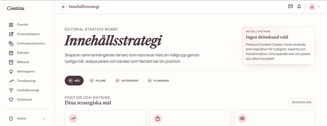 Innehållsstrategi i Contista